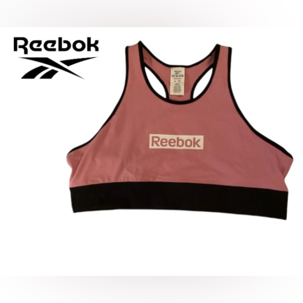 3X Reebok Cotton Women’s Pink and Black Racerback Sports Bra